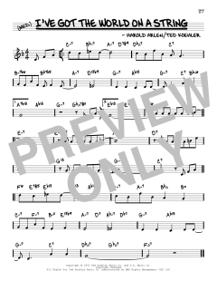 I've Got The World On A String von Ted Koehler (Download) 