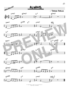 Always [Reharmonized version] von Irving Berlin (Download) 