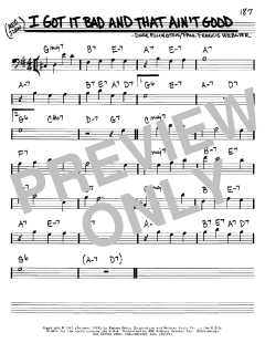 I Got It Bad And That Ain't Good von Duke Ellington (Download) 