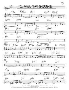 I Will Say Goodbye von Alan Bergman (Download) 