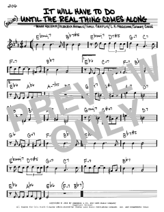It Will Have To Do Until The Real Thing Comes Along von Sammy Cahn (Download) 