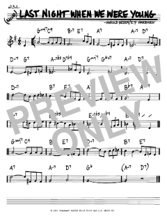 Last Night When We Were Young von Harold Arlen (Download) 
