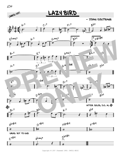 Lazy Bird [Reharmonized version] von John Coltrane (Download) 