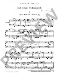 Fünf deutsche Weihnachtslieder op. 18 von Hermann Schroeder 