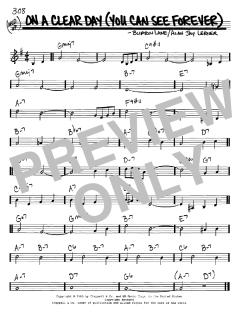 On A Clear Day von Alan Jay Lerner (Download) 