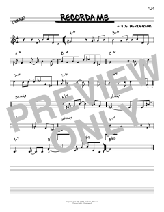 Recorda Me [Reharmonized version] von Joe Henderson (Download) 
