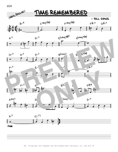 Time Remembered [Reharmonized version] von Bill Evans (Download) 
