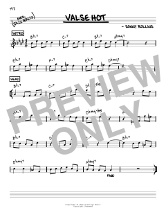 Valse Hot [Reharmonized version] von Sonny Rollins (Download) 