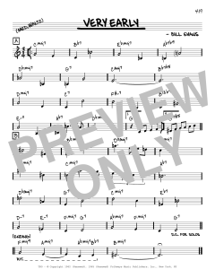Very Early [Reharmonized version] von Bill Evans (Download) 