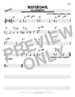 Yesterdays von Jerome Kern (Download) 