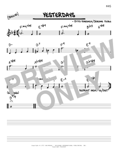 Yesterdays [Reharmonized version] von Otto Harbach (Download) 