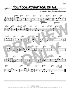 You Took Advantage Of Me [Reharmonized version] von Richard Rodgers (Download) 