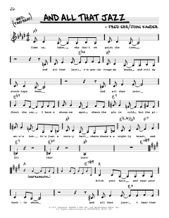 And All That Jazz von Fred Ebb (Download) 