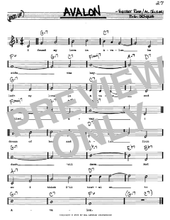 Avalon von Al Jolson (Download) 