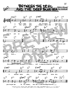 Between The Devil And The Deep Blue Sea von Harold Arlen (Download) 