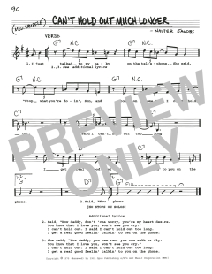 Can't Hold Out Much Longer von Walter Jacobs (Download) 