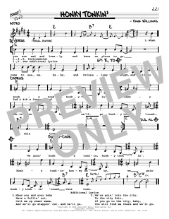 Honky Tonk Blues von Hank Williams (Download) 