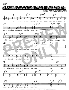 I Can't Believe That You're In Love With Me von Jimmy McHugh (Download) 