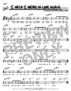 I Wish I Were In Love Again von Richard Rodgers (Download) 