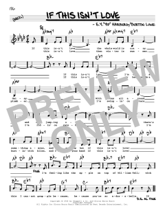 If This Isn't Love von Burton Lane (Download) 