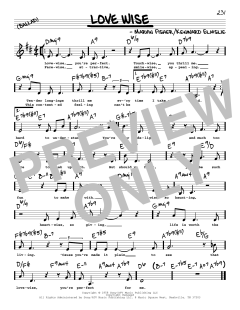 Love Wise von Marvin Fisher (Download) 