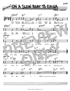 On A Slow Boat To China von Frank Loesser (Download) 