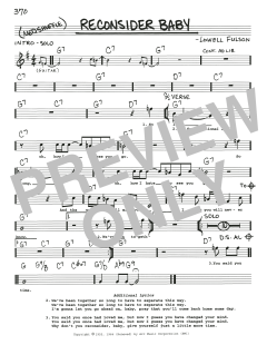 Reconsider Baby von Elvis Presley (Download) 
