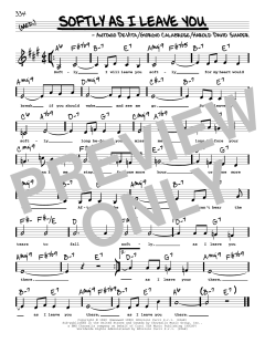Softly As I Leave You von Elvis Presley (Download) 