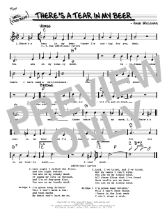 There's A Tear In My Beer von Hank Williams (Download) 
