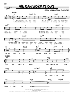 We Can Work It Out [Jazz version] von The Beatles (Download) 