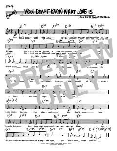 You Don't Know What Love Is von Carol Bruce (Download) 