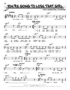 You're Going To Lose That Girl [Jazz version] von The Beatles (Download) 