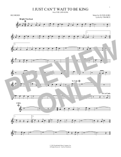 I Just Can't Wait To Be King von Tim Rice (Download) 