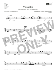 Menuetto from Sonata for the Harp von Joseph Bologne (Download) 