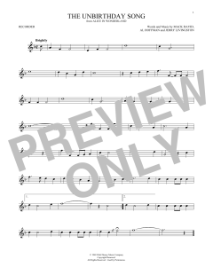 The Unbirthday Song von Al Hoffman (Download) 