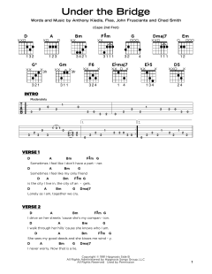 Under The Bridge von Red Hot Chili Peppers (Download) 