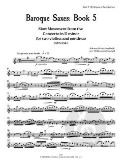 Baroque Saxes 5 von Johann Sebastian Bach (Download) 