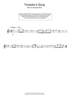 Toreador's Song von Georges Bizet (Download) 