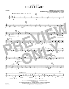Dear Heart - Violin 2 von Henry Mancini (Download) 