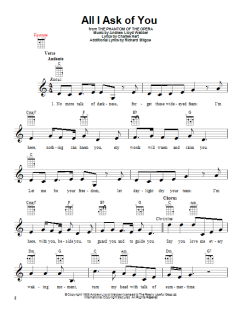 All I Ask Of You von Andrew Lloyd Webber (Download) 