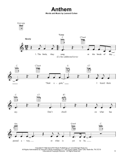 Anthem von Leonard Cohen (Download) 