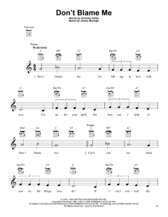 Don't Blame Me von Jimmy McHugh (Download) 