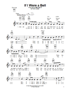 If I Were A Bell von Frank Loesser (Download) 