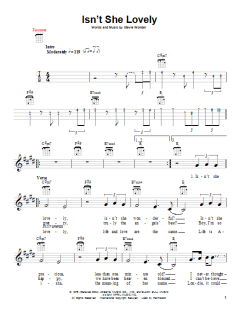 Isn't She Lovely von Stevie Wonder (Download) 