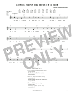 Nobody Knows The Trouble I've Seen (Download) 