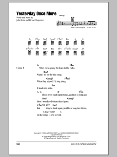 Yesterday Once More (Download) 