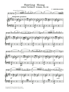 Spring Song, from Songs Without Words, Op.62 von Felix Mendelssohn (Download) 