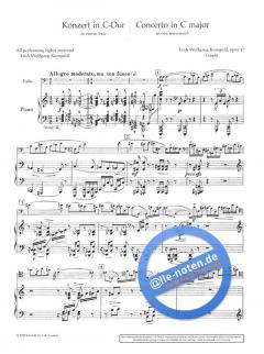 Concerto in C-Dur op. 37 von Erich Wolfgang Korngold 