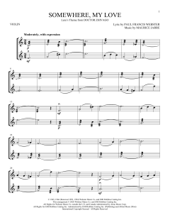 Somewhere, My Love von Maurice Jarre (Download) 