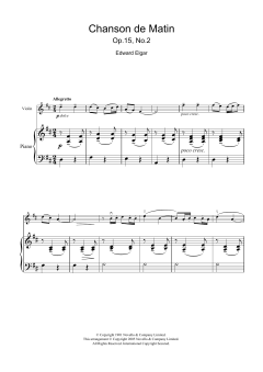 Chanson De Matin Opus 15, No. 2 von Edward Elgar (Download) 
